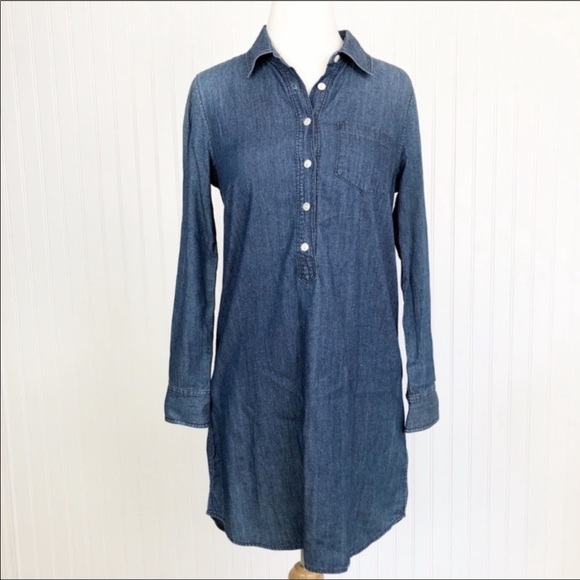 JCrew Denim Pullover sz 6 - Picture 2 of 2